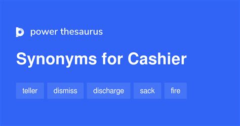 cashier synonym